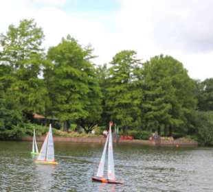 Minisegler auf dem Stadtparksee