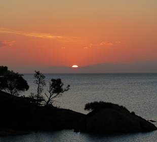 Sunset am Freyinet Lodge