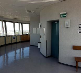 Die Aussichtsplattform des Radarturmes