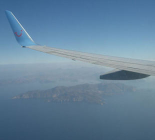 Anflug auf Rhodos
