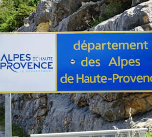 Hinweis zum Département des Canyons du Verdon