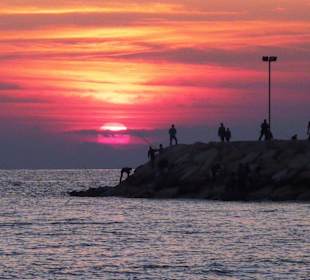 Sonnenuntergang Strandpromenade