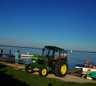 Hier werden die Boote ans Land gebracht