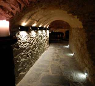 Beleuchtete Verbindungsgang