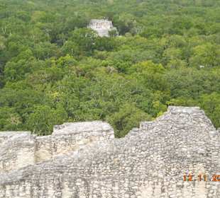 Ausblick von Pyramide über den Regenwald
