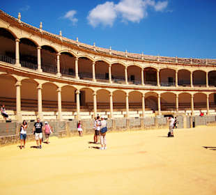 Stierkampfarena der weißen Stadt Rhonda bei Marbella