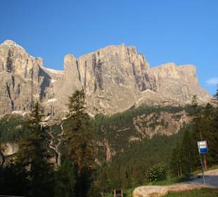 Colfosco Blick zum Klettersteig Pisciadu