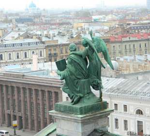 Widok na Petersburg z kolumnady sobora św. Izaaka
