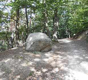 Grauer Stein am Wegesrand