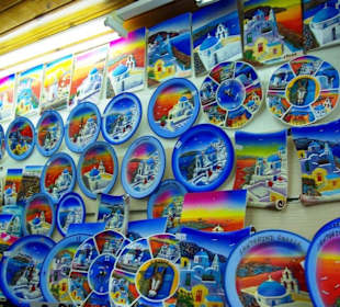 Santorin selbst im Bild Landschaft, Stadt