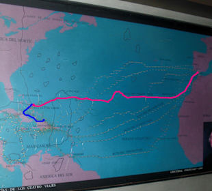 Route Kolumbus nach Westindien