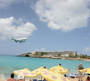 Ankommendes Flugzeug