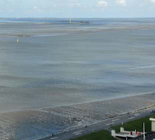 Blick über die Weser vom Radarturm