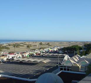 Von der Strandpromenade aus in Richtung Dünen