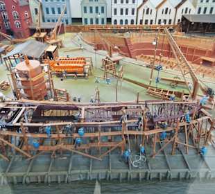 Diorama einer Bremerhavener Werft