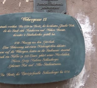Historisches Gebäude Schlossberger Webergasse 13
