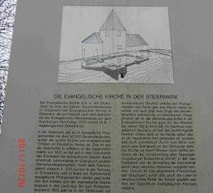 Hiweisschild zur Ruinenkirche