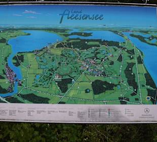 Karte vom Land Fleesensee