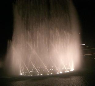 Wasserföntänen am Abend