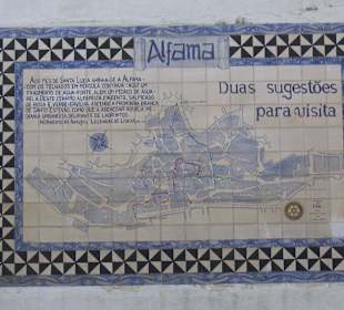 Azulejostraßenplan der Alfama