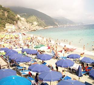 Voller Strand im August