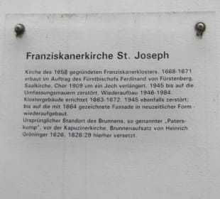Infotafel zu Kirche und Kloster