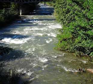 Blick auf das Wildwasser der Talfer