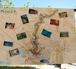 Lageplan Krka Nationalpark