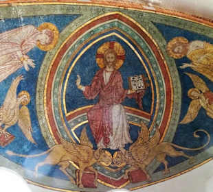 Fresko über dem Altar in der Kirche St. Andreas