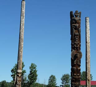 Totempfähle in Kispiox Village