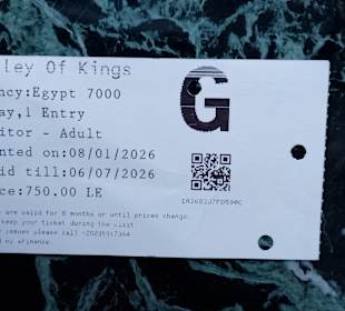 Eintrittskarte Tal der Könige 