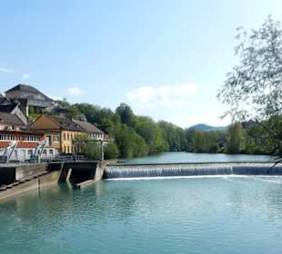 Blick von der Steyr auf den Ort