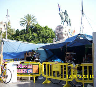 Protestcamp auf der Placa Espanya