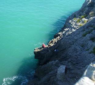 Blick von ganz oben nach ganz unten