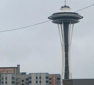 Spaceneedle von unserem Hotelparkplatz aus
