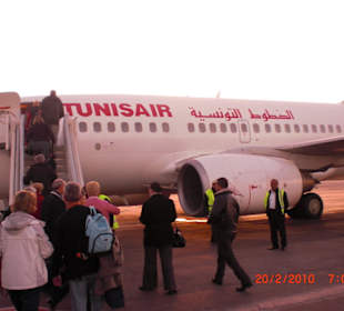 Flugzeug nach Hause 