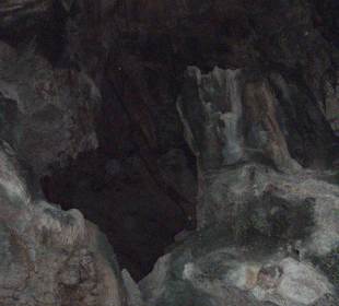 Inside cave