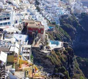 Santorin selbst im Bild Landschaft, Stadt