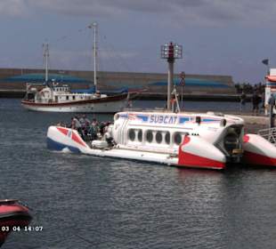U Boot im Hafen von Morro Jable