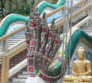 Ein Naga (Schlangenwächter) am Aufgang zur Statue