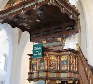 Die Kanzel der Kirche St. Marien