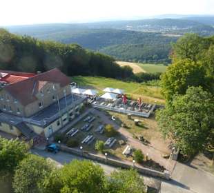 Blick vom Wittelsbacher Turm auf Brauereigasthof