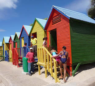 Bunte Strandhäuser