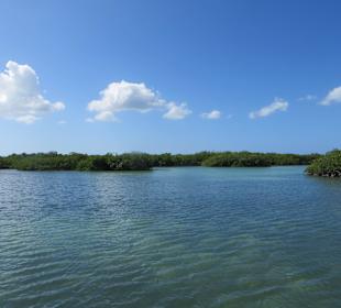 Wir besuchen unterwegs eine schöne Lagune