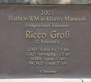 Beim Biathlon-Stadion von Ruhpolding