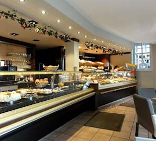 Blick auf die Theke des Rathaus Café