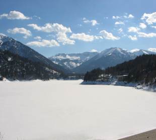 Sylvensteinsee im Winter