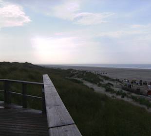 Blick von Aussichtsplattform Kurhaus nach Borkum