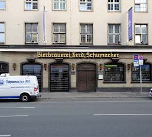Außenansicht der Brauerei Schumacher