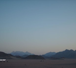Coucher de soleil dans le désert